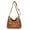 Brown, variant on Woman Shoulder Bag Artificial Soft Leather Handbag Large Capacity Washable Lady Crossbady Bags for Travel Work Shopping