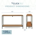 thumbnail image 2 of ClickDecor Nolan 2-Tier Console Table Brown, 2 of 7