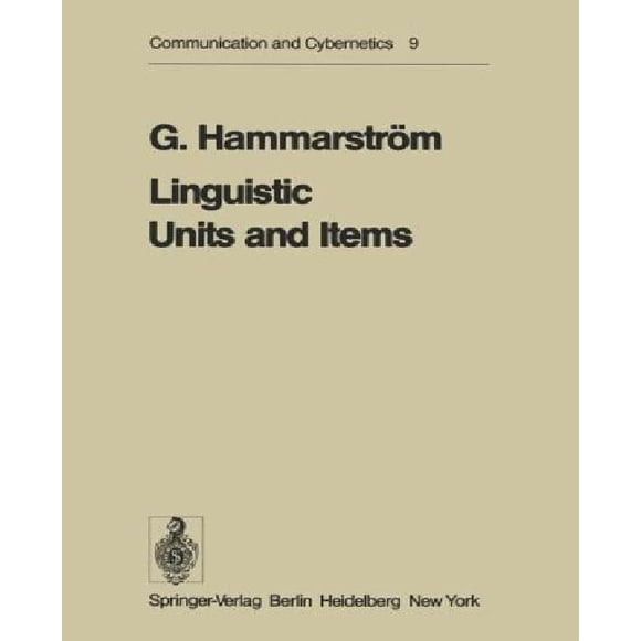 Linguistic Units and Items
