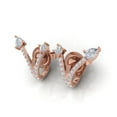 thumbnail image 2 of 0.79 TCW Solid 18 Kt Rose Gold SI Clarity HI Color Pave Diamond Handmade Stud Earrings, 2 of 4