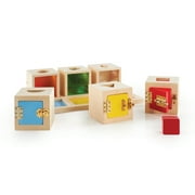 Guidecraft Guidecraft Peekaboo Lock Boxes with Storage Tray: Sorting & Stacking Toy for Children - Kids Early Learning and Development Toy, Multi-colored Wooden Educational Toddler Toy