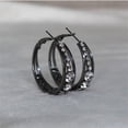 thumbnail image 2 of CASAFUN Hoop Earrings for Women Small Personalized Rhinestone Hoops Statement Accessories Jewelry Gifts for Ladies, 2 of 5