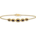 thumbnail image 4 of 14K Yellow Gold Marquise Sapphire Bracelet (Width 6.3) (Length 7) - Jbsp, 4 of 5