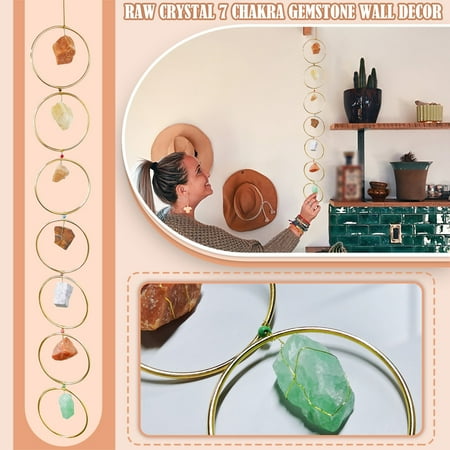 

PhoneSoap Pendant Handicraft Decor Chakra Raws 7 Gemstone Wall Decoration & Hangs Multicolor