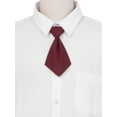 thumbnail image 4 of INSPIRE CHIC Women's Pre-tied Short Ties Solid Color Small Tie for Uniform School Burgundy One Size, 4 of 5