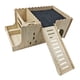thumbnail image 4 of Casa de madera para cobayas, casita de juegos, hábitat decorativo, refugio interior resistente para cobayas enanas. Sin alfombrilla ni hervidor, 4 of 9