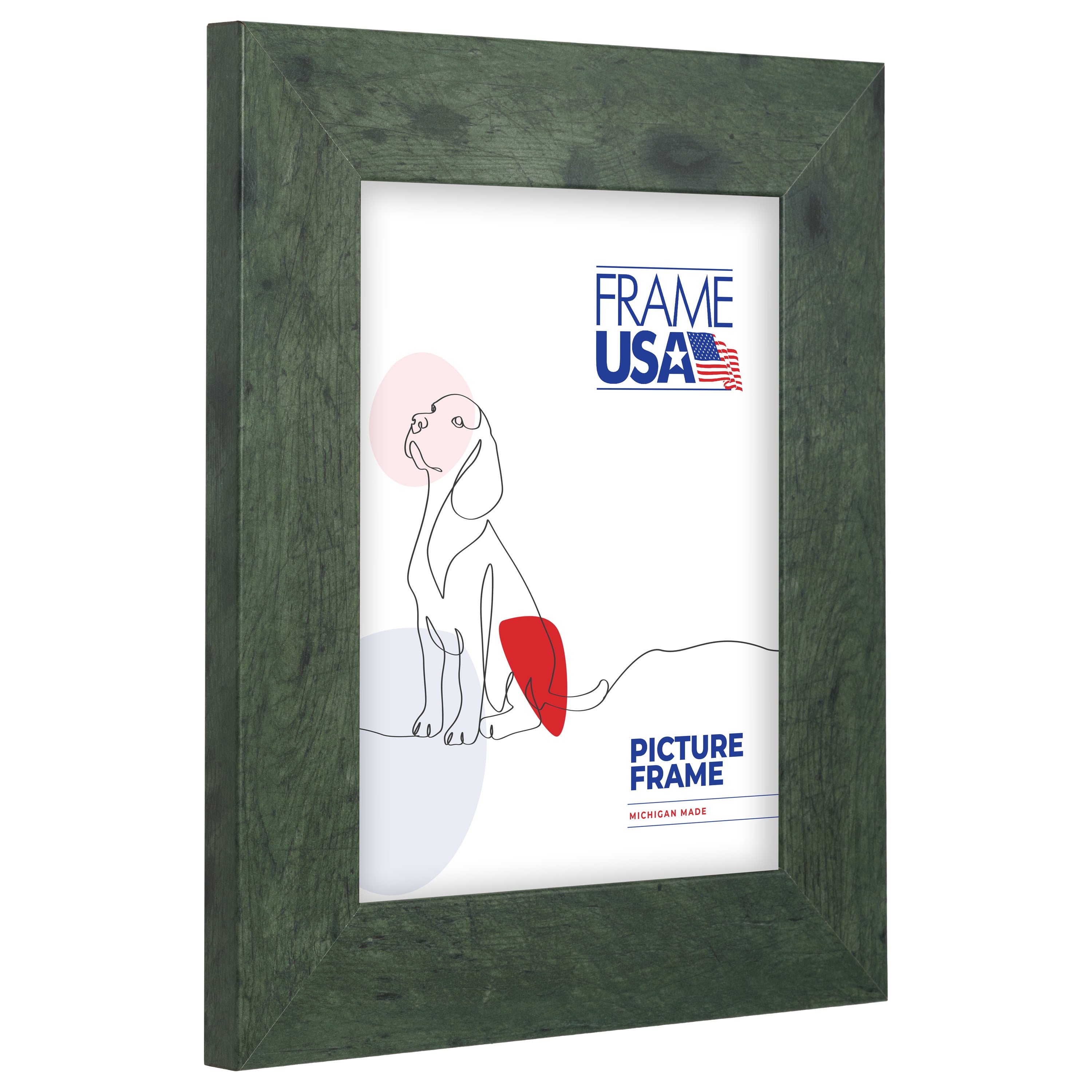 Rustic Wide Green 18x24 Inch Picture Frame