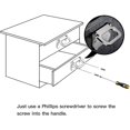 thumbnail image 5 of Tire de la manija del armario empotrado Manijas invisibles Hardware del gabinete de cocina horizontal Manija del cajón Armario al ras Tiradores Perillas para cajón de muebles esquí esquí Gafas de esquí, 5 of 5