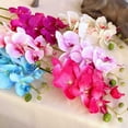 thumbnail image 4 of Funie Artificial Butterfly Orchid Flower Bouquet Phalaenopsis Wedding Home Rome Decor, 4 of 7