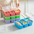 thumbnail image 3 of Bento 4Pcs Stockant Réutilisable Durable 5 Grilles Conception Étudiants Portable Lunch Conteneur, 3 of 5