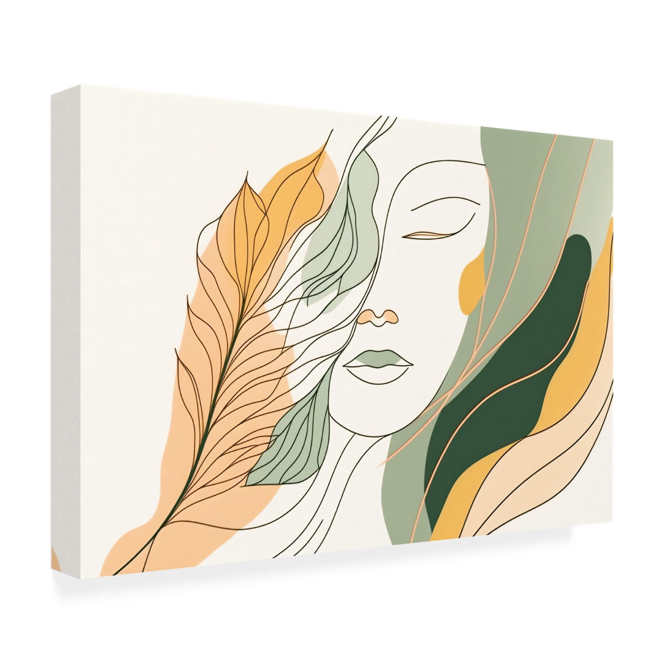 Canvas Wall Art - Ray Heere 'Botanical Minimalism Portraits 2' Wall Art for Living Room, Bedroom, or Office Décor by Trademark Fine Art - 24 x 16 Inches