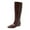 Brown, variant on Women's Mid-Calf Boots Pointed Toe Heel On Fashion Comfortable Riding Boots for Extended Wide Calf Sizes