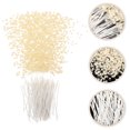 thumbnail image 5 of KAKOWELY 100 piezas de palitos de ramo con cuentas de hilo de perlas, exquisitos adornos para tartas, decoraciones de ramas de perlas, 5 of 5