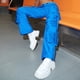thumbnail image 4 of Gibobby Pantalones deportivos para mujer 2023 Pantalones cargo Mujer Ropa holgada de ajuste relajado Pantalones negros Cintura alta Cremallera Cintura delgada(Azul,G), 4 of 5