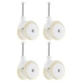 thumbnail image 5 of LOLIPPYY 4pcs Replacement Wheels For Baby Walkers - White Silent Mute Replacement Pu Stroller Wheel Parts - Caster Accessories For Folding Walker Cart Indoor Pushchair Pram, 5 of 7