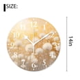 thumbnail image 2 of 14 Inch Wall Clock Battery Operated Silent Clock Decorative for Office, Kitchen, Outdoor, Living Room，Vintage Flowers in Meadows at Sunset Springtime Elegant, 2 of 4