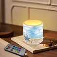thumbnail image 3 of Kuiaobaty Flameless LED Lights Candles with Remote Beach Starfish Shell Blue Pattern Battery Powered LED Votive Candles 4 Pieces for Valentine Party Wedding Birthday Party Outdoor, 3 of 7