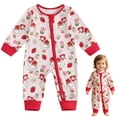thumbnail image 6 of Gerichy Baby Girl Fall Clothes Goose Floral Print Romper Zipper One Piece Jumpsuit 0 3 6 12 18 Months Cute Newborn Outfits, 6 of 7