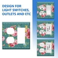 thumbnail image 6 of Combination Toggle Light Switch/Duplex Receptacle Pioneer Floral Outlet Wall Plate Cover,1 Duplex 1 Rocker 4.6" x 4.6”,Polycarbonate Thermoplastic,Home Decor for Kitchen Living Room Bedroom, 6 of 7