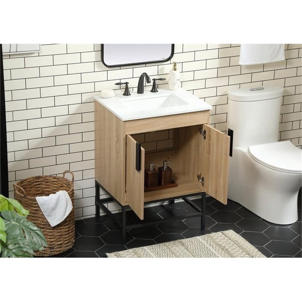 24 inch single bathroom vanity in mango wood