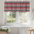 thumbnail image 4 of Red Black Valances for Windows, 42 x 12in, White Stripe Rod Pocket Kitchen Valance Curtain Light Filtering Window Treatments for Living Room Bedroom, 1 Panel, 4 of 7