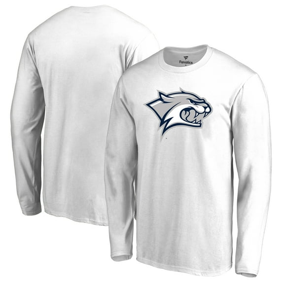 Men's White New Hampshire Wildcats Primary Logo Long Sleeve T-Shirt