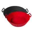 thumbnail image 1 of Hioecau Doublure de Friteuse Ronde en Silicone de 8 Pouces à Double Poignées Antiadhésive de Qualité Alimentaire Résistante à la Chaleur Lavable au Lave-Vaisselle Plateau de Cuisson Réutilisable pour Four Panier Bol Fournitures de Cuisine, 1 of 8