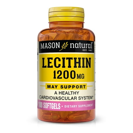 Mason Natural Lecithin 1200 mg, 100 Soft Gels