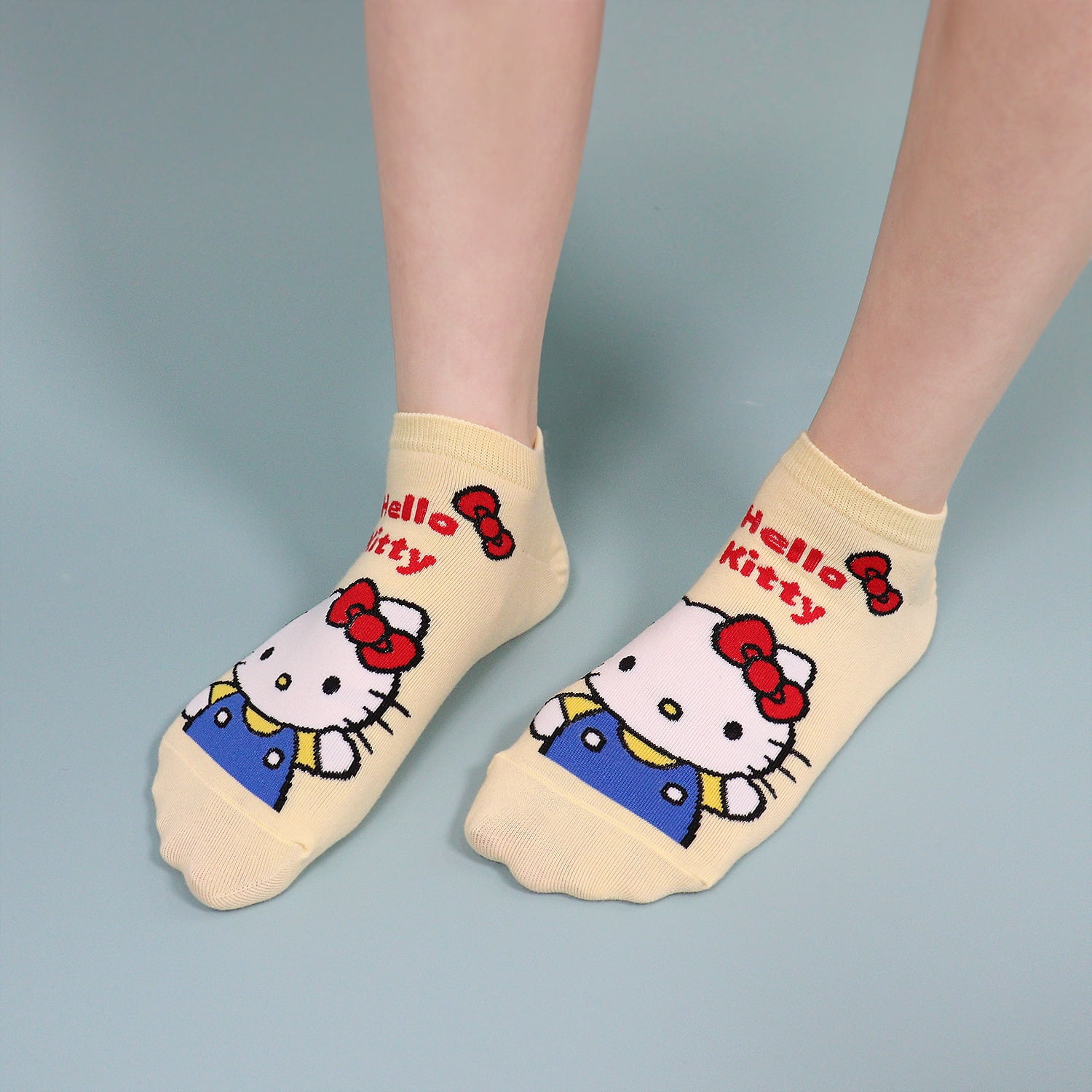 Hello Kitty Official Licensed Women's Ankle,  Cute Character Design, 8 pack Set Collection
