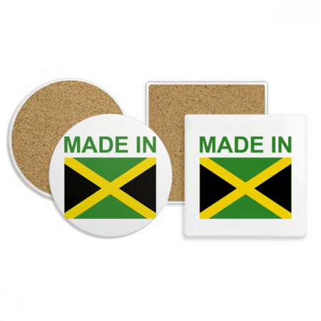 

Jamaica Country Love Coaster Cup Mug Holder Absorbent Stone Cork Base Set