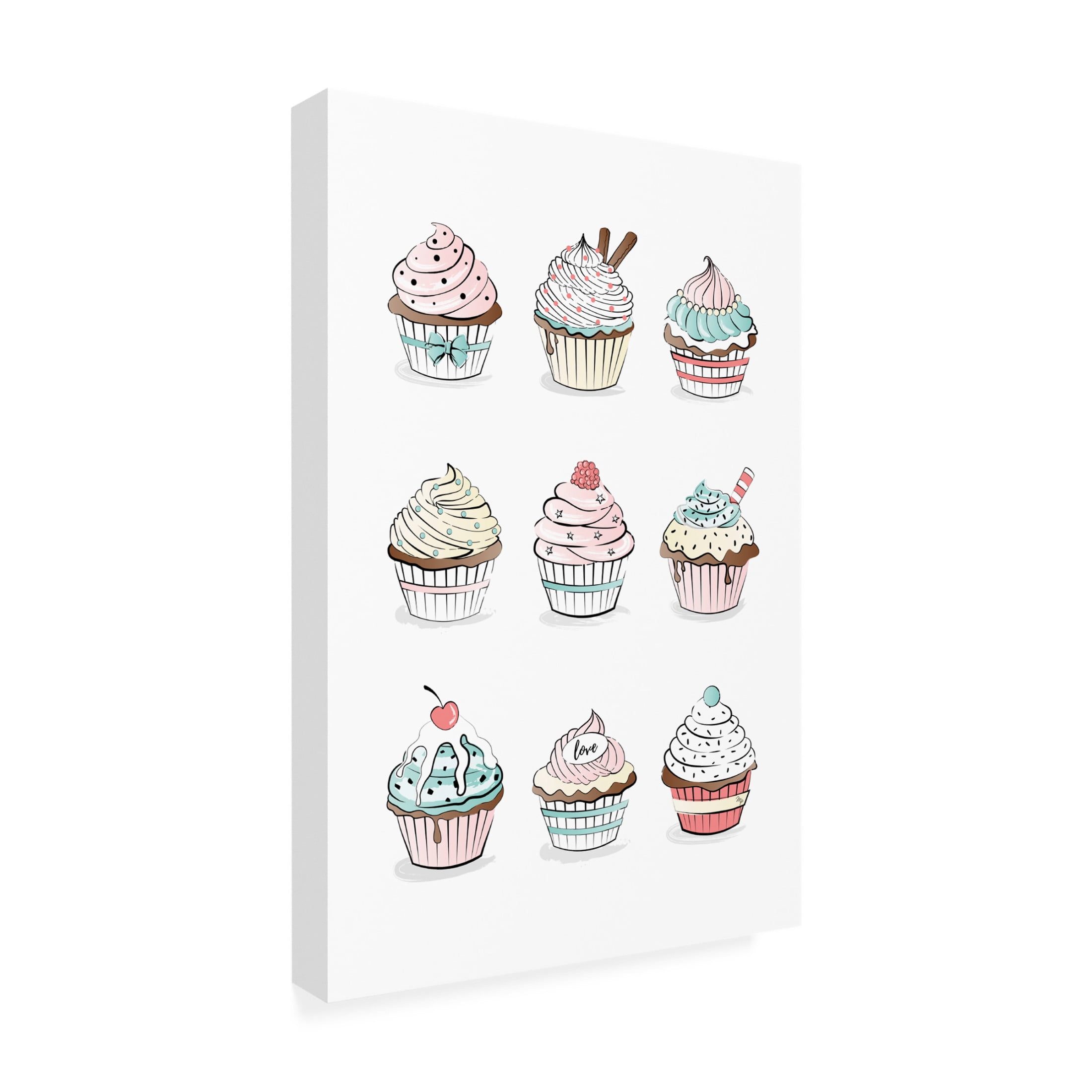 Trademark Fine Art Martina   Cupcakes Canvas Wall Art