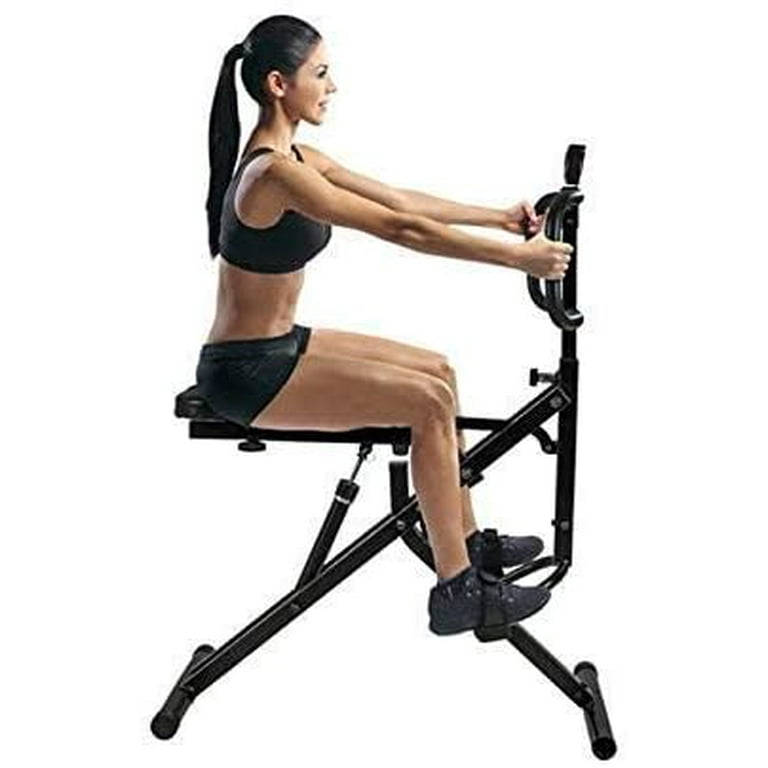 Total Crunch Power Rider Ab Core Abdominal Trainer Carver Exerciser Machine  Squat Glutes Workout Crunch Cardio Exercise Fitness Strength Training Home  Gym 