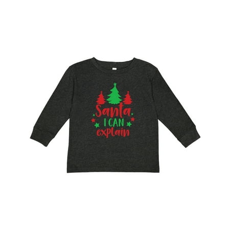 

Inktastic Santa I Can Explain Trees Stars Christmas Xmas Gift Toddler Boy or Toddler Girl Long Sleeve T-Shirt