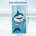 thumbnail image 3 of GooTPa Cartoon Shark Design Beach Towel, Oversized Microfiber Beach Towel Lightweight Quick Dry Towels for Women Men Pool Beach Camping Travel Family Vacation Essentials Adults Gift - 30x60 in, 3 of 7