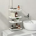 thumbnail image 6 of 2-Tier Bathroom Countertop Organizer, Kitchen Spice Rack or Makeup Skin Organizer Vanity Bedroom Storage Tray (Silver), 6 of 7