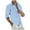 Sky Blue, variant on ZRGHAOYLQ Big and Tall Long Sleeve Striped Shirts for Men Lapel Collar Button Down Shirt Tops Classic Fit Casual Muscle Shirts