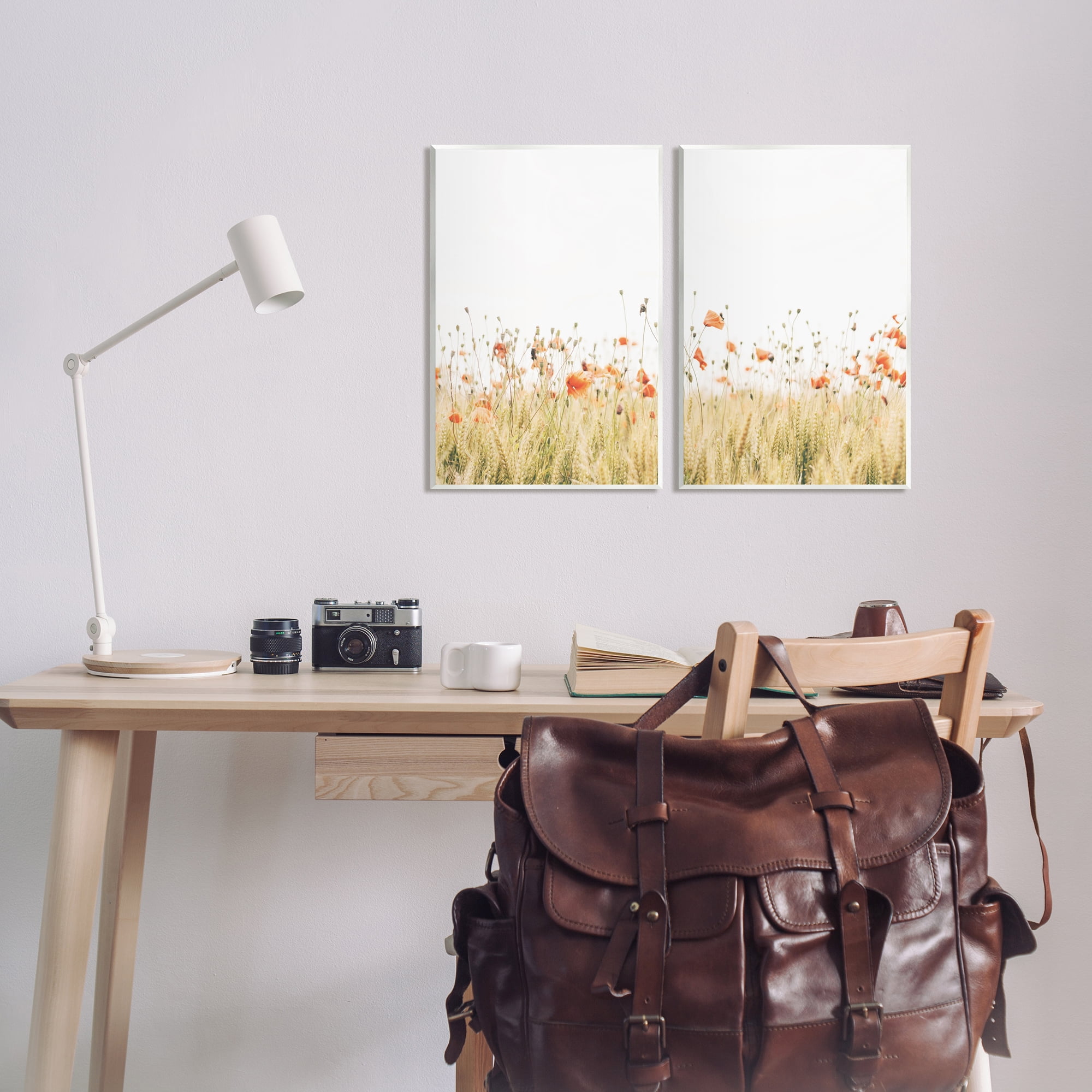 Stupell Industries Rural Poppy Field Landscape Photography Unframed Art Print Wall Art, 13 x 19