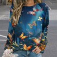 thumbnail image 2 of Sweatshirt For Womens Crewneck Watercolor Butterfly Hoodies Teen Girls Cute, 2 of 7