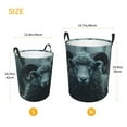 thumbnail image 3 of Fotbe Moody Ram Portrait Cesto de Ropa con Asas, Cesto Impermeable de Gran Capacidad, Bolsa de Lavado para Dormitorio, Cesto de Ropa con Ruedas y Asas-Small, 3 of 6