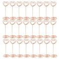 thumbnail image 1 of 24PCS Heart Shape Photo Holder Stands Table Number Holders Paper Menu Clips for Wedding Banquet Party (Rose Gold), 1 of 7