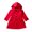 Red, variant on Lindreshi Winter Coats for Toddler Girls and Boys Toddler Kids Baby Girl Long Sleeve Solid Ruched Hooded Windproof Coat Outwear
