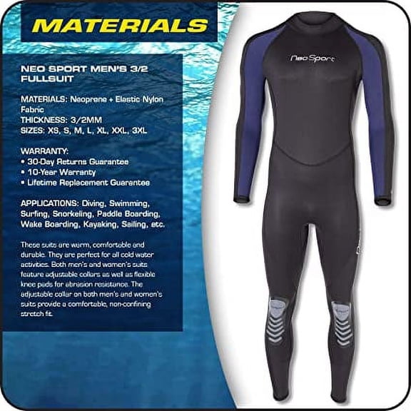 New Other NeoSport Wetsuits Premium Neoprene Full Suit Size XS Black/Purple