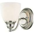 thumbnail image 5 of 5.5 inch 1 Light Polished Chrome Wall Sconce with White Glass Shade, 5 of 7