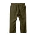 thumbnail image 4 of UAMVSH Men's Linen Capri Pants Casual Elastic Waist Drawstring Beach Shorts Summer Hawaiian Below Knee Long Shorts with Pockets, 4 of 6