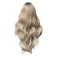 thumbnail image 4 of Peluca de estilo europeo y americano de gran ola, fina, de color natural, mezclada, gris claro, peluca de cabeza completa, pelucas de mujer, 4 of 4