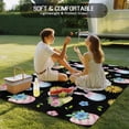 thumbnail image 4 of Easter Outdoor Rug for Patio/Deck/Porch, Non-Slip Large Area Rug 6 x 9 Ft, Spring Watercolor Bunny Eggs Flowers Black Indoor Outdoor Rugs Washable Area Rugs, Reversible Camping Rug Carpet Runner, 4 of 8