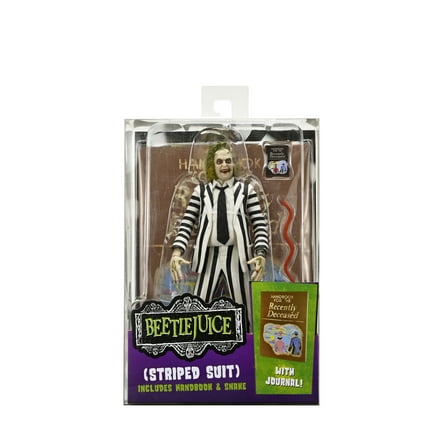 Beetlejuice (1988) 6" Beetlejuice with Handbook for the Recently Deceased Action Figure, by NECA (Walmart Exclusive)