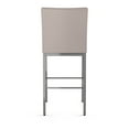 thumbnail image 4 of Amisco Perry Plus 30 In. Bar Stool - Cream Faux Leather / Metallic Grey Metal, 4 of 9