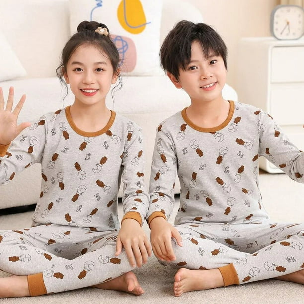 Pijamas de algodon para ninos ropa de dormir para ninos de 2 4 5 6 7 8 9 10 11 12 13 y 14 anos color verde Walmart en linea