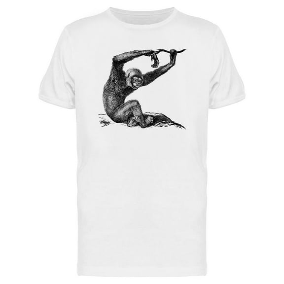 Agile Gibbon Vintage Design T-Shirt Men -Image by Shutterstock, Male x-Large
